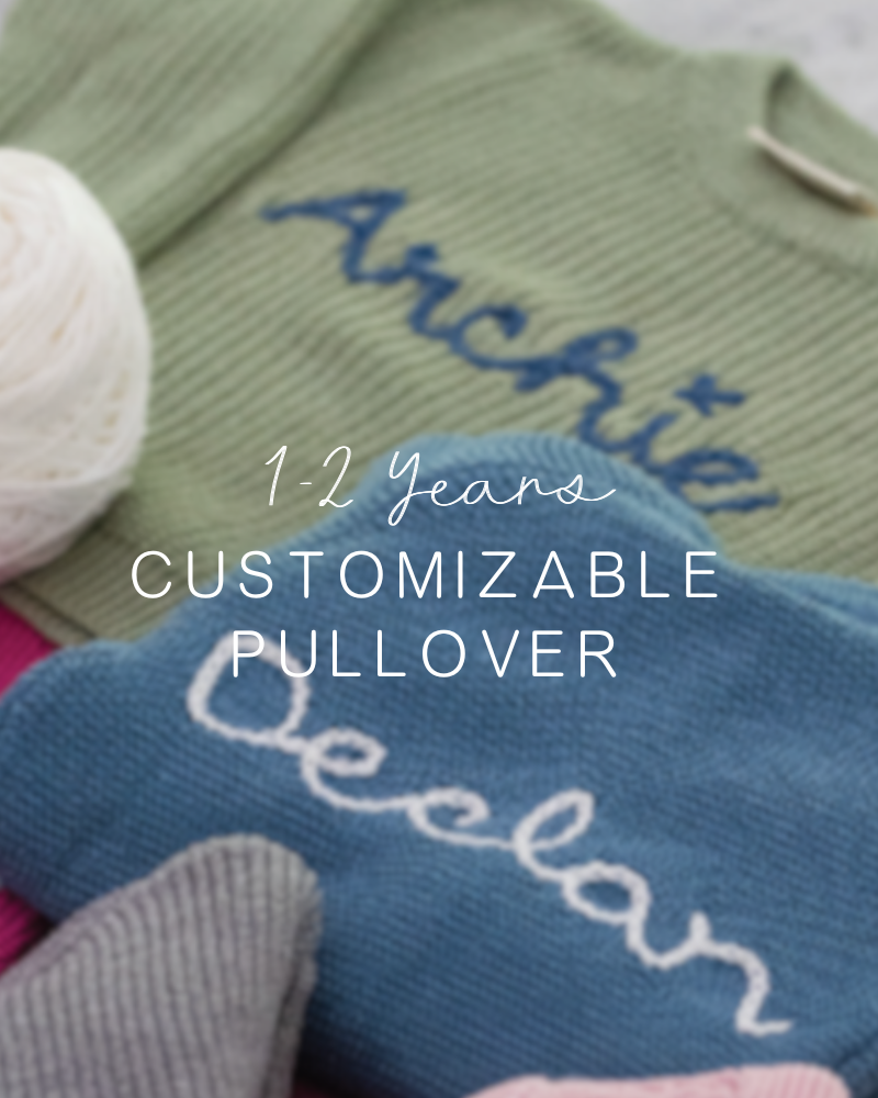 Custom Embroidered Pullover Size 1-2 Years